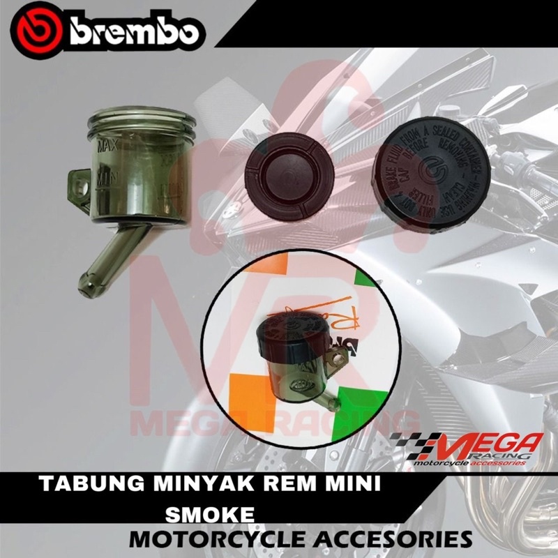 TABUNG MINYAK REM MINI SMOKE | BISA DIPASANG DEPAN &amp; BELAKANG - UNIVERSAL MEGA PRO , PCX,CBR150R,NMAX,SATRIA,FU,NINJA,R,RR,ADV,LEXY,JUPITER,MX,VIXION,CBR,CB,XRIDER,BEAT,MIO,SCOOPY,VARIO,VEGA,ZR,TABUNG MINYAK MASTER REM / TONJOKAN MASTER REM BOTOL OLI REM