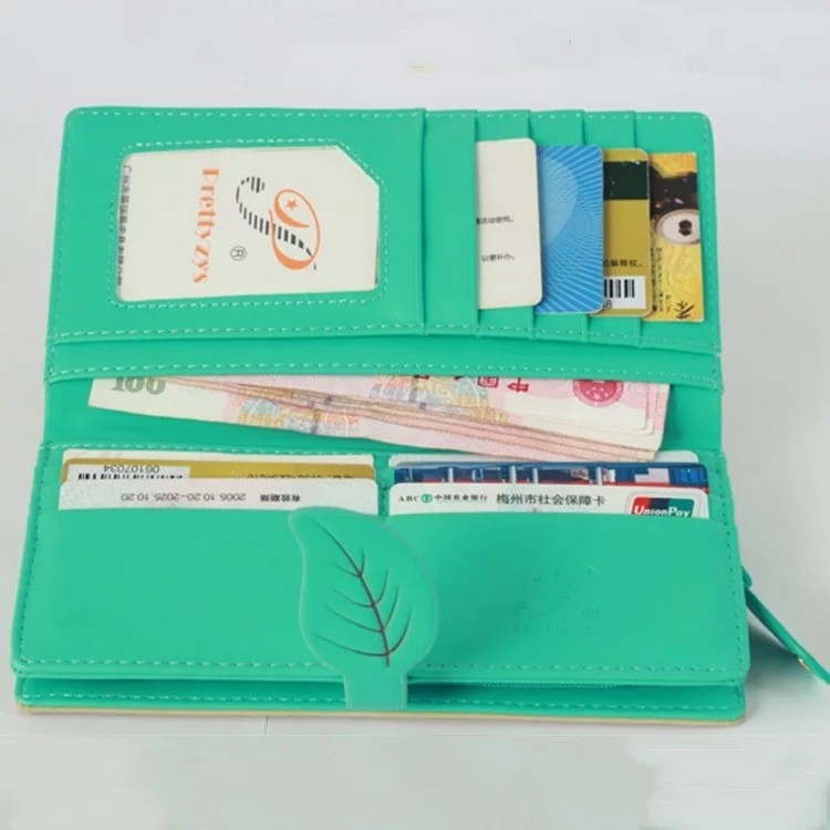 Dompet Wanita Kekinian / Dompet Remaja / Dompet Motif Kancing Daun