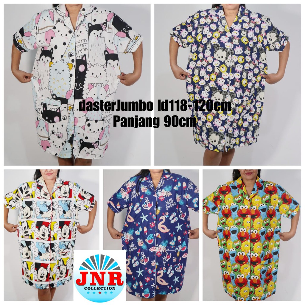 piyama katun daster jumbo bermotif LD 120