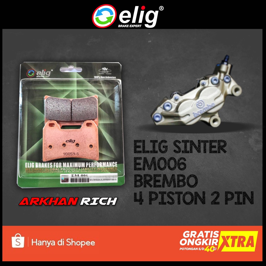 KAMPAS REM KALIPER BREMBO 4 PISTON 2 PIN