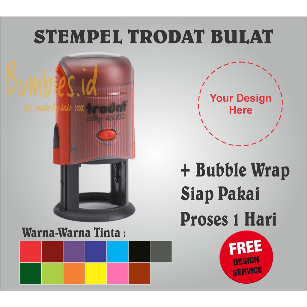 Stempel Trodat Bulat | Stempel Praktis | Stempel otomatis | Bulat Kecil | Bulat Besar Lingkaran | Stempel Bundar