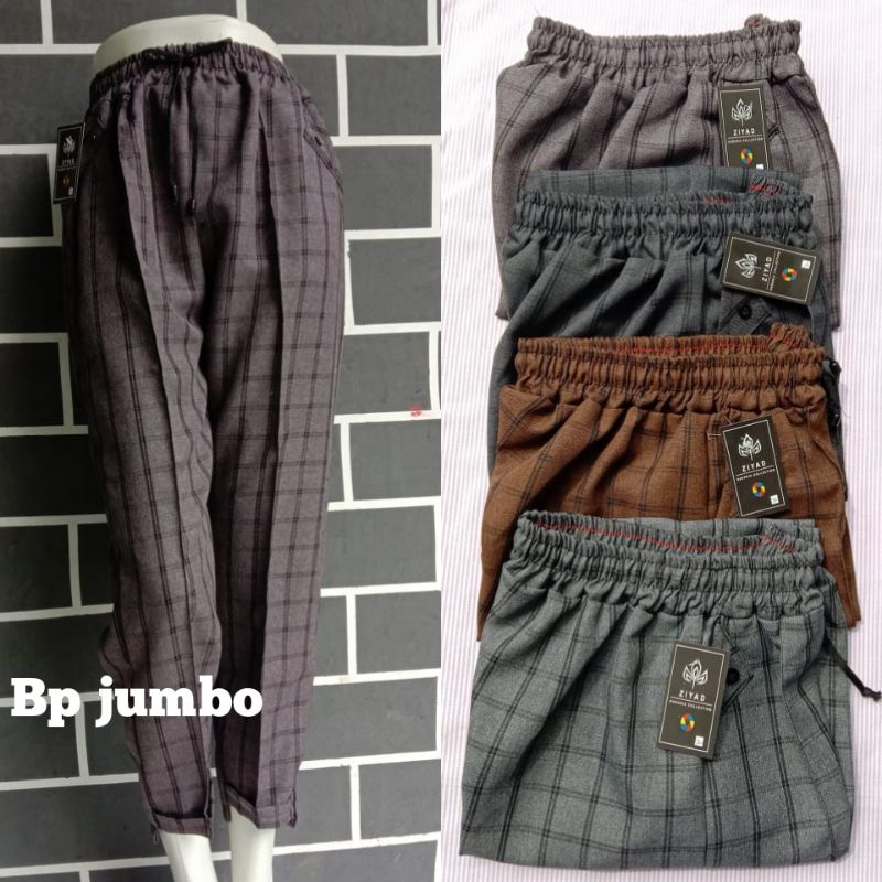 CELANA PANJANG WANITA SEMI WOOL / BAGGY PANTS CEWEK / CELANA TARTAN