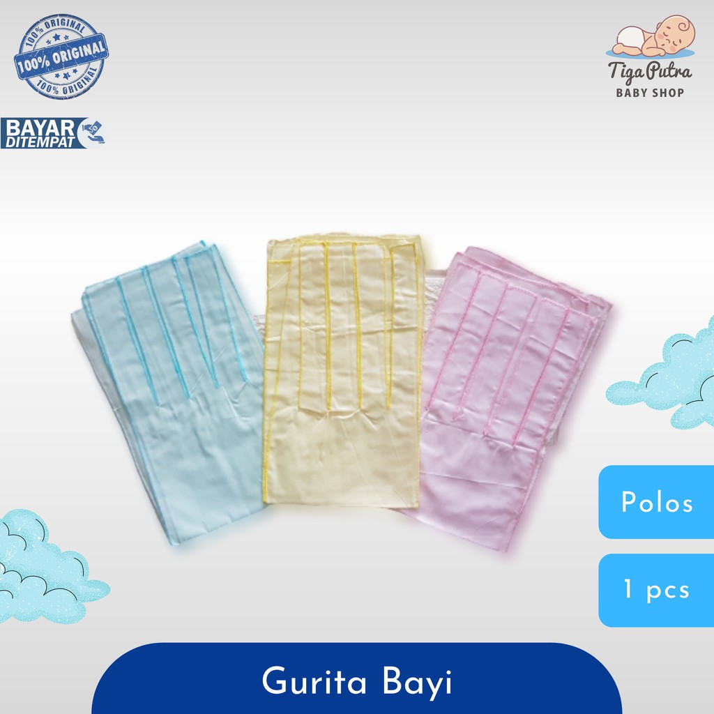 Gurita Ikat Newborn Motif Putih Polos New / Grito Bayi Putih Polos Gurita Tali