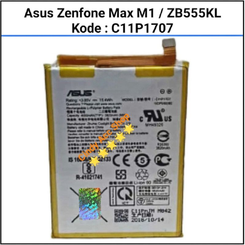 Baterai Battery Original Asus Zenfone Max M1 ZB555KL X00PD C11P1707 Batre