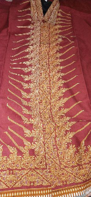 Batik Solo Bangsawan Merah Kemeja Pria Katun Halus Sragenan Full Furing