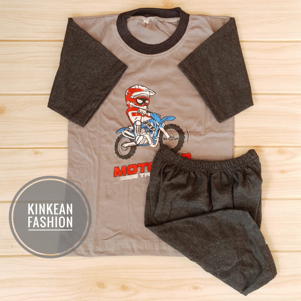 Setelan Kaos Anak / Baju Anak  size XL 7-8 tahun