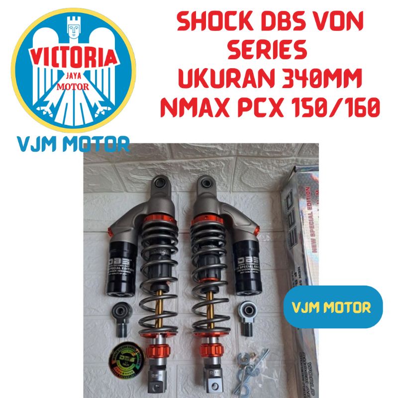 Shock NMAX model Evo series Shockbreker tabung DBS Nmax Pcx 150 PCX 160 ukuran 340mm Tabung Atas model Evo