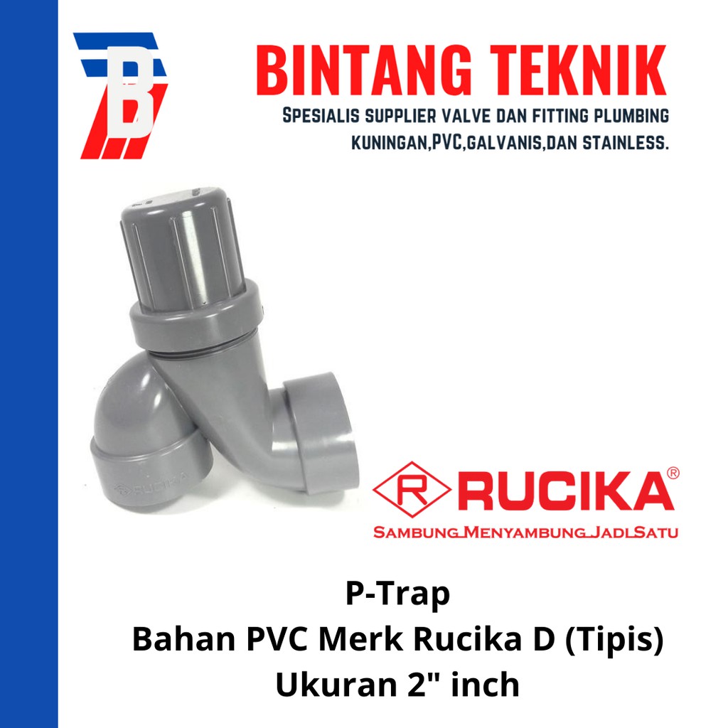 P-Trap 2" Inch Pvc Rucika D