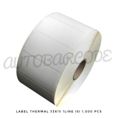 Stiker Label Barcode 1Line Thermal 33x15 isi 1.000 PCS Direct Thermal Label Harga 1 Line