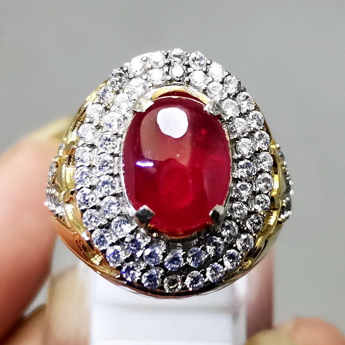 Batu Akik Cincin Merah Delima Ruby