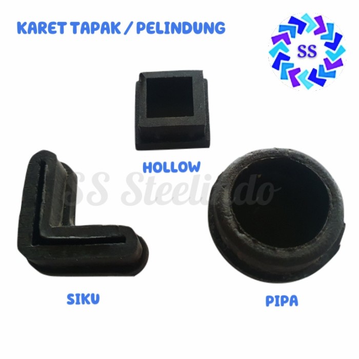 KARET TAPAK PELINDUNG COVER BESI HOLLOW-SIKU-PIPA