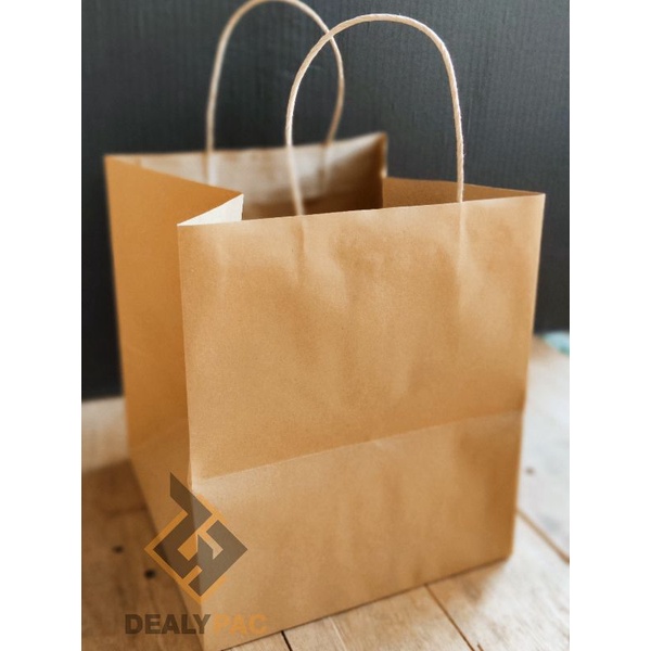 

Paperbag Kraft 22x22x26cm - per 10pcs