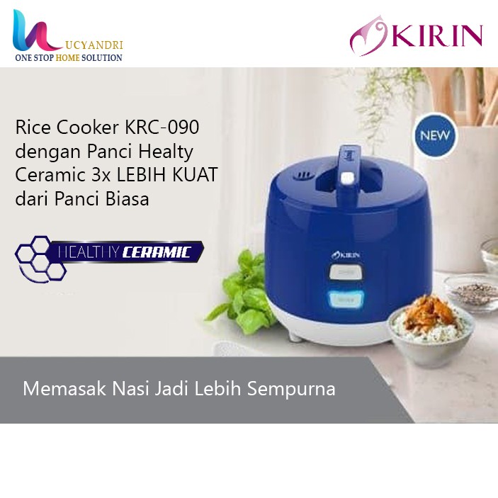 Kirin Rice Cooker 1.0 Liter KRC-090 BLUE NEW Penanak Nasi ORIGINAL