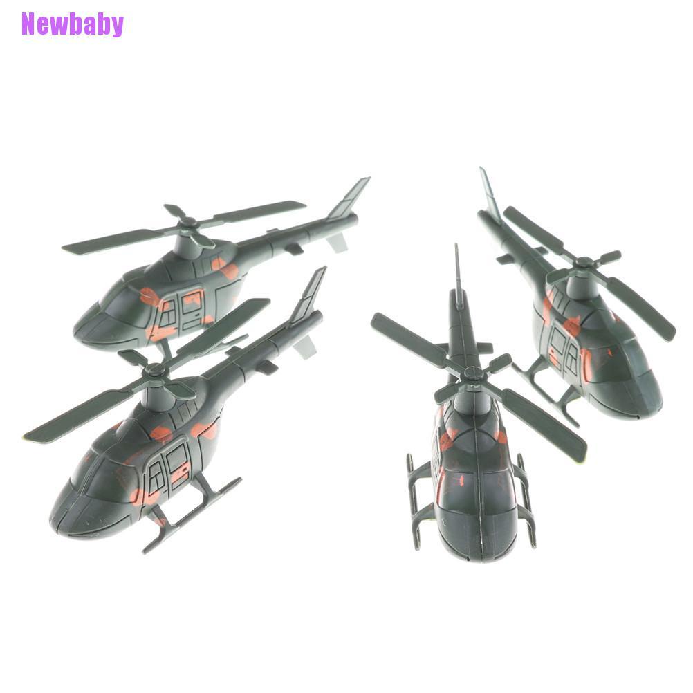 (Newbaby) 2pcs Mainan Helikopter Perang Dunia II Militer Modern Untuk Anak
