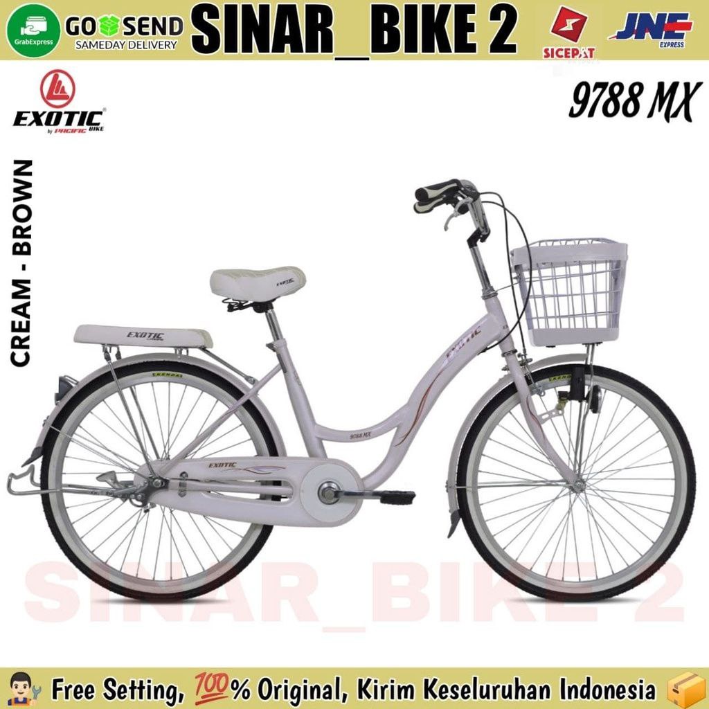 Sepeda Keranjang Remaja Dewasa EXOTIC ET 9788 MX  NEW COLOR Ukuran 20,24 &amp; 26 Inch Citybike