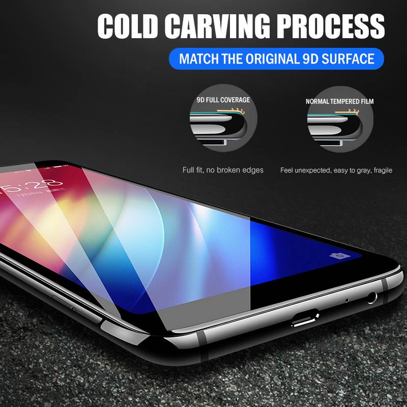 9D Tempered Glass For Vivo Y91C Y91 Y85 Y7S Y73 Y50 Y20 Y19 Y17 Y15 Y12 Y11 Y30 Y3S Y3 X7 X6 Plus X27 X21 X20 V9 V20 SE Film