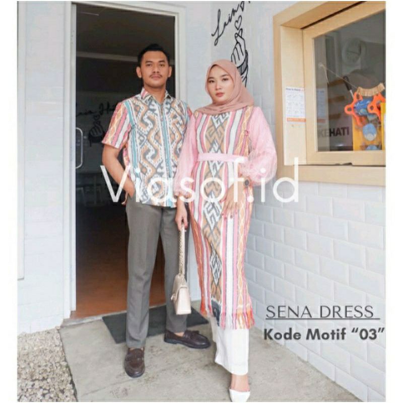 couple tenun baju tenun tile brokat dress sena tenun ori