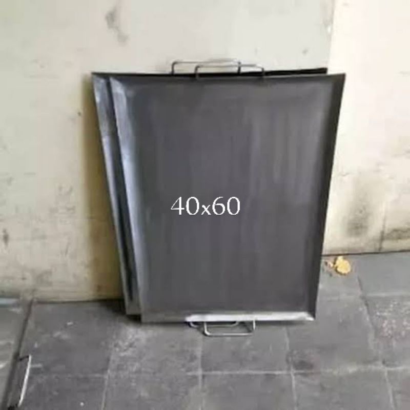 WAJAN PLAT BESI 40X60 ANTI LENGKET / WAJAN MARTABAK TELOR, WAJAN ROTI BAKAR, SOSIS BAKAR, KEBAB, BUR