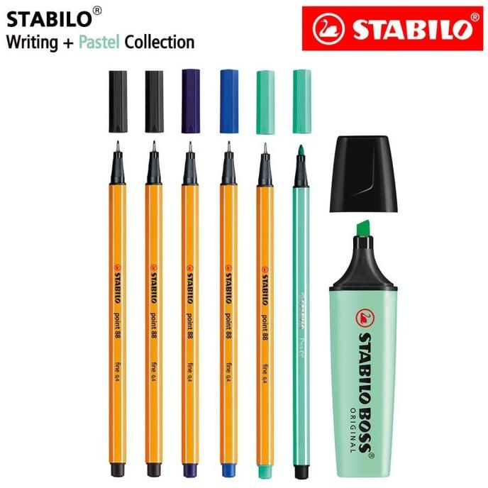 

STABILO Pastel Collection - Set 7 Mint BOSS Pen 68 point 88