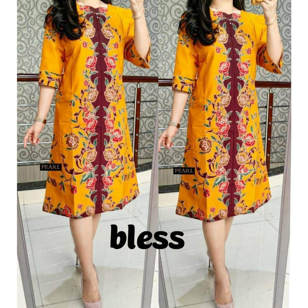 DRESS BATIK MODERN ATASAN WANITA FASHION KEKINIAN BAJU PESTA