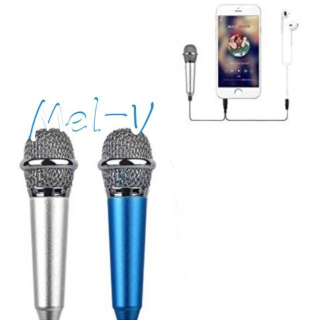 Mic Mini 2in1 Microphone + Colokan Handsfree smule wesing