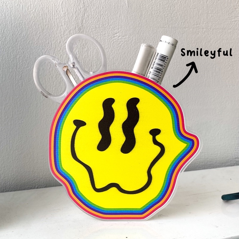 &quot;EGO&quot; Framed Mirror &amp; Acrylic pen holder | Cermin dan rak alat tulis by Yeele