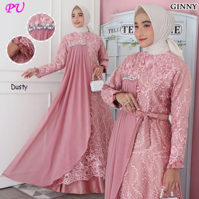 GINNY Gaun gamis pesta muslimah walimatul wisuda resepsi lamaran bridesmaid