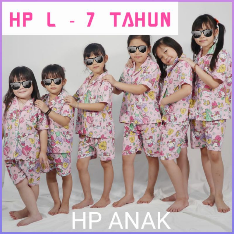 PIAMA HOTPANTS PENDEK COUPLE IBU DAN ANAK HELOO KITii CUPID