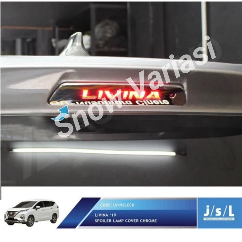 Cover Lampu Spoiler Livina 2019 2022 Up Hitam Chrome