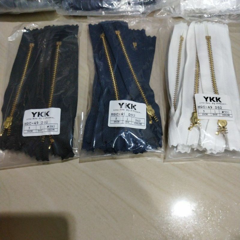 Resleting Rit YKK  Metal Jeans Levis MGC 49 5 inch 12.5 cm Per PCS