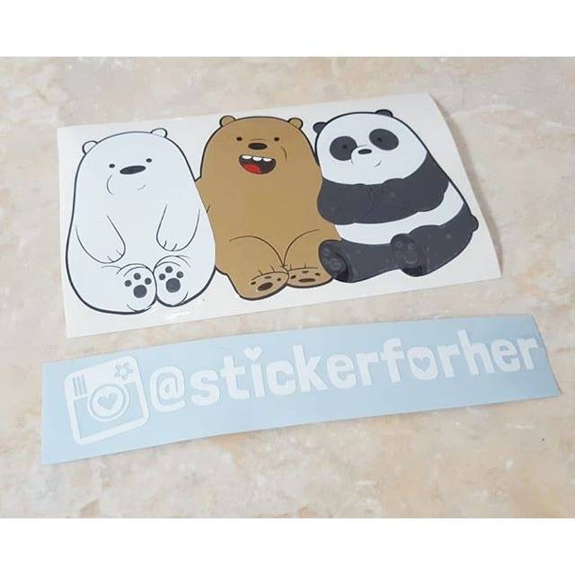

Stiker Decal We Bare Bears Berpelukan