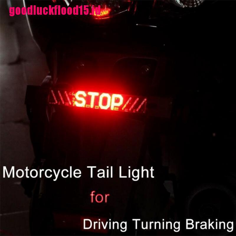 {LUCKID}51 LED Motorcycle Rear Tail Stop Brake Turn Signal License Plate Light DRL Lamp