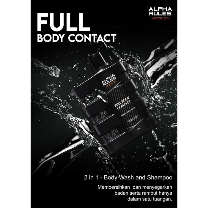 ALPHARULES Full Body Contact 2in1 Sabun Mandi dan Shampoo 250ml Original