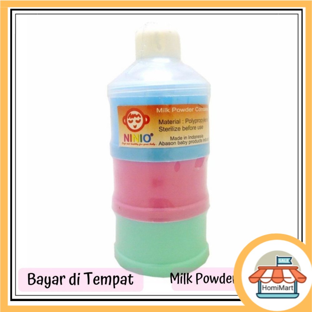 homimart I Tempat Susu NINIO bubuk travel / Milk powder Container / dispenser susu bayi susun 3 dan 4