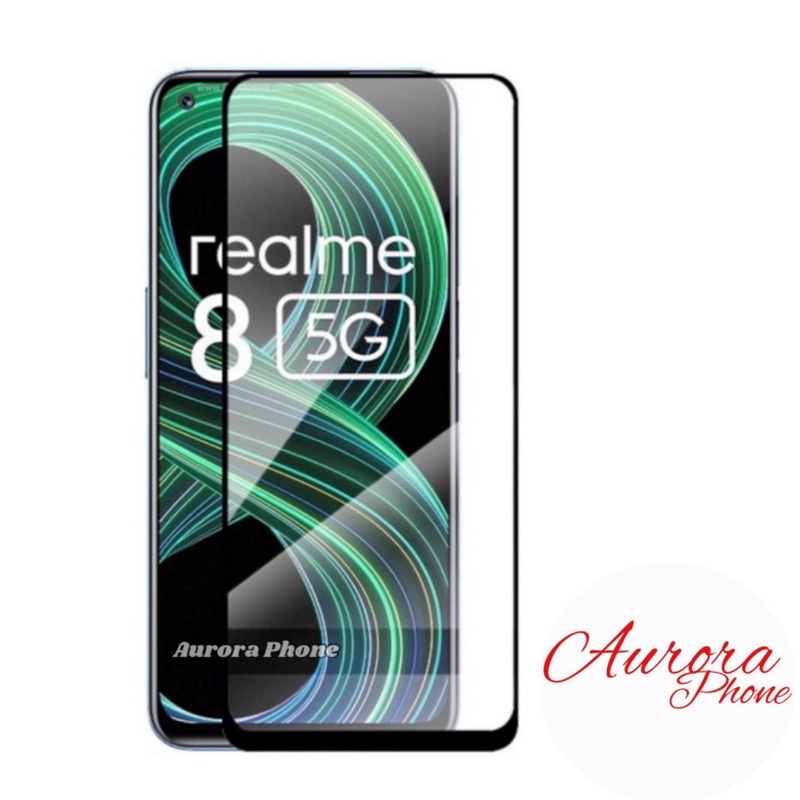 Realme 8 5G Tempered Glass Full Cover / Tempered Glass Full Realme 8 5G / Anti Gores Realme 8 5G / R