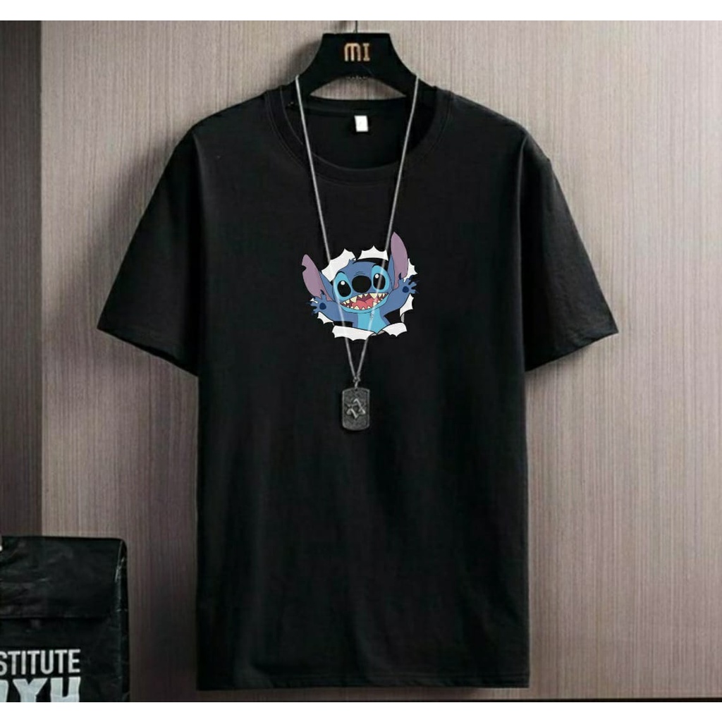 KACIO.CO KAOS SUPER DISTRO ORI  ANIMASI STITCH/ KAOS DISTRO KEREN/ BAJU KAOS/BAJU ATASAN KAOS/KAOS B