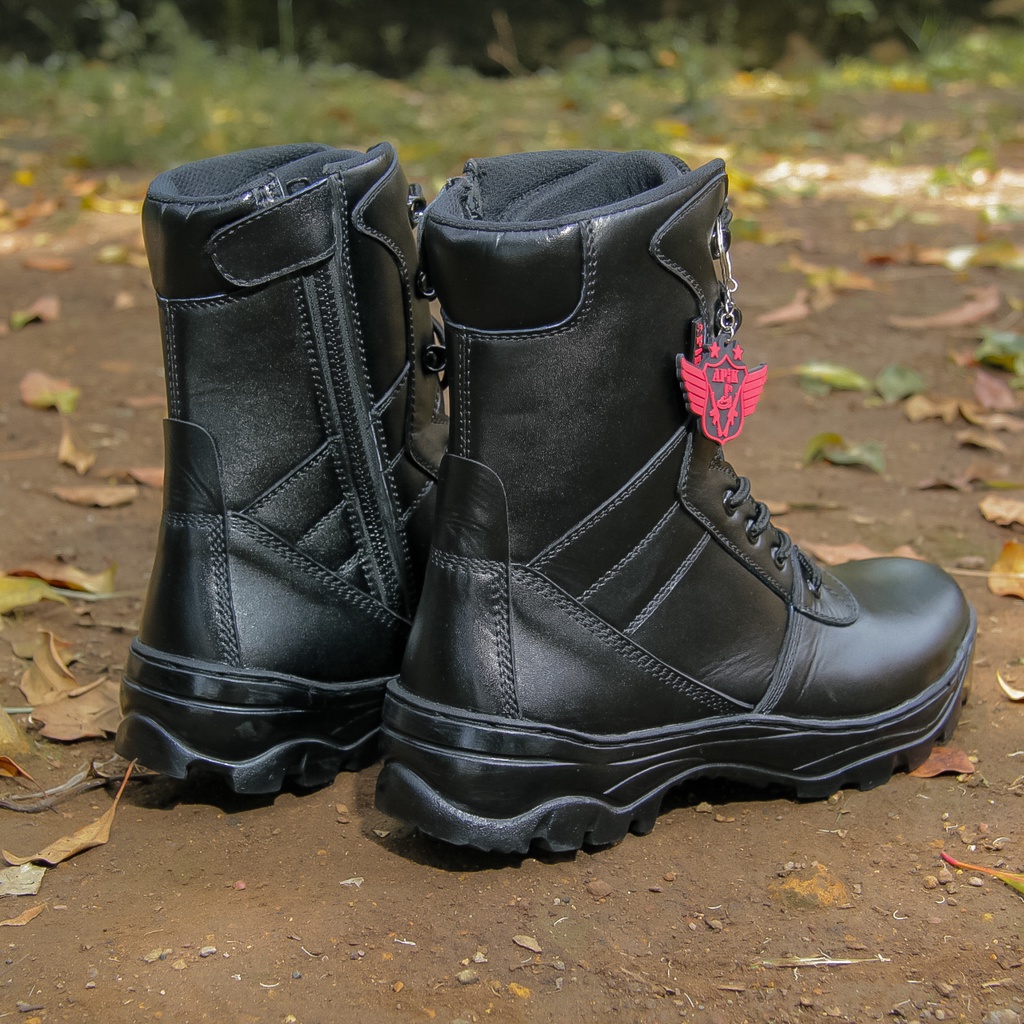 SEPATU PDL MODEL JATAH / PEMBAGIAN 2019 BAHAN KULIT SAPI ASLI MERK APIK SEPATU PDL DINAS LAPANGAN TNI POLRI SECURITY SATPAM