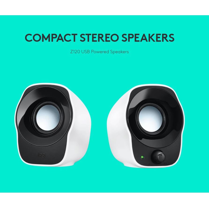 Logitech Compact Stereo Speaker - Z120 - White