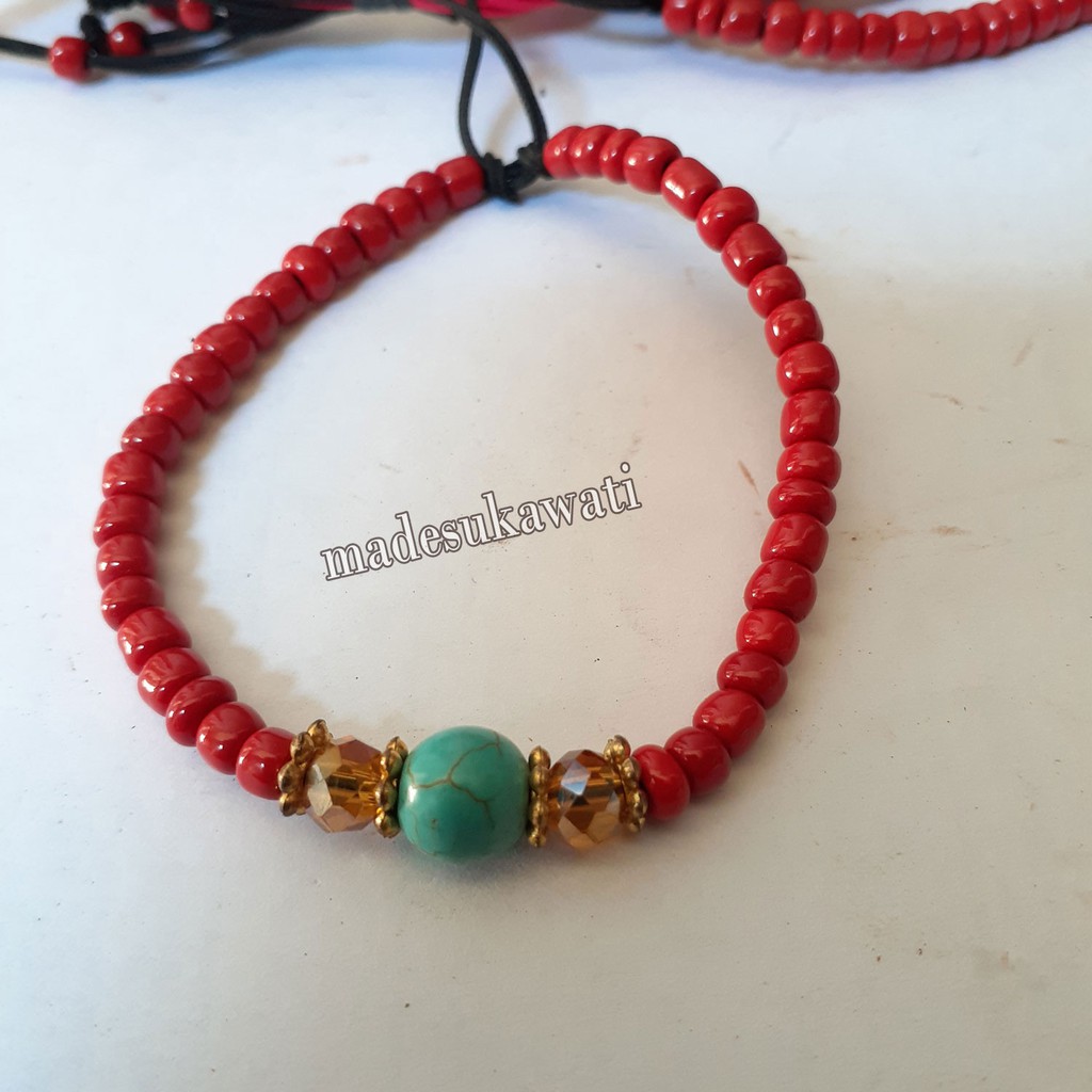 Kerajinan Gelang Batu manik bracelet mote