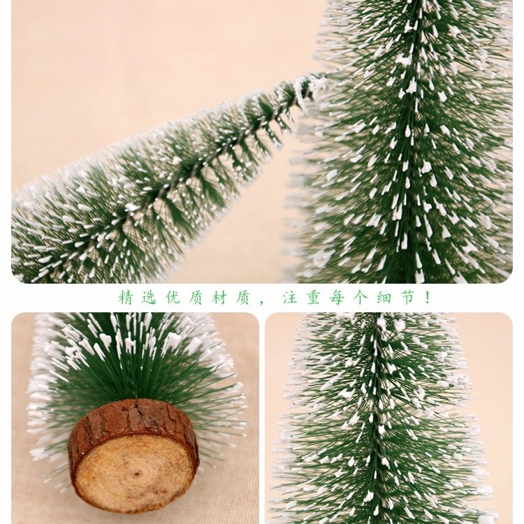 Pohon Natal Salju Mini Pohon Pinus Meja Christmas Tree Cake Topper