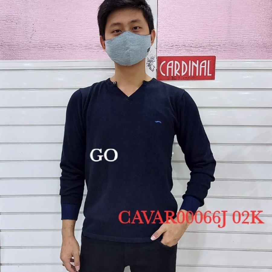BB CARDINAL SWEATER Pakaian Pria Hoodie Jaket Outwear Cardigan Casual Salur Garis Lengan Panjang