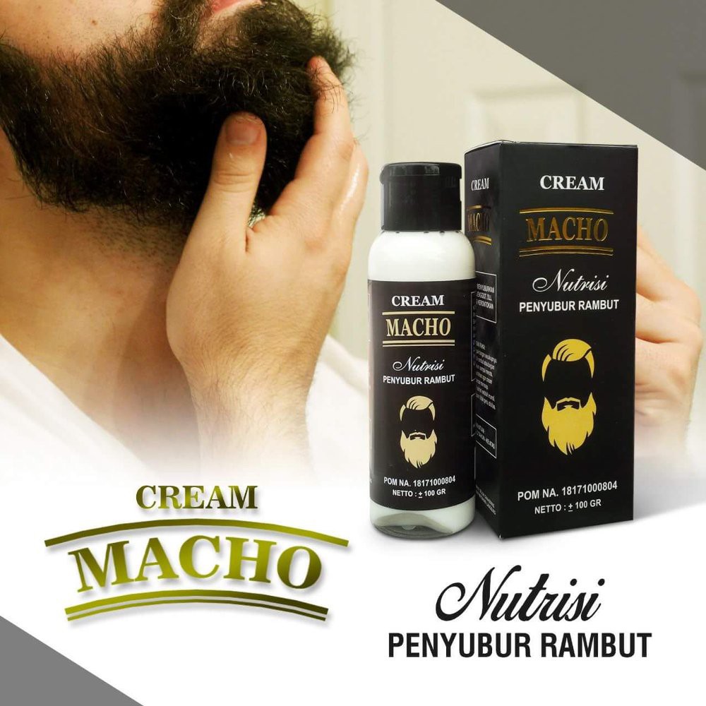 Cream Macho / Penumbuh Rambut Botak / Obat Penumbuh Rambut Botak / Penumbuh Rambut Cepat penumbuh