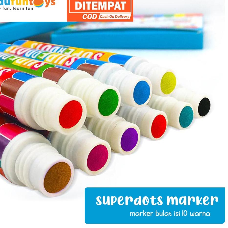 

KBUD➤ Edufuntoys - SUPERDOTS MARKER/ dot marker/superdots dot painting marker spidol bulat Barang Laris