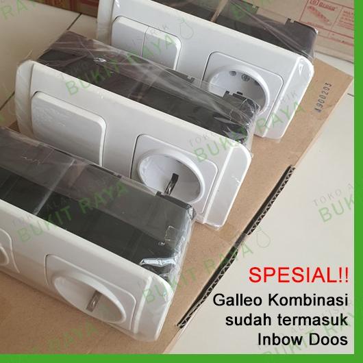 ✫ G26262 Broco Galleo Double Saklar Seri 2 Gang ✻