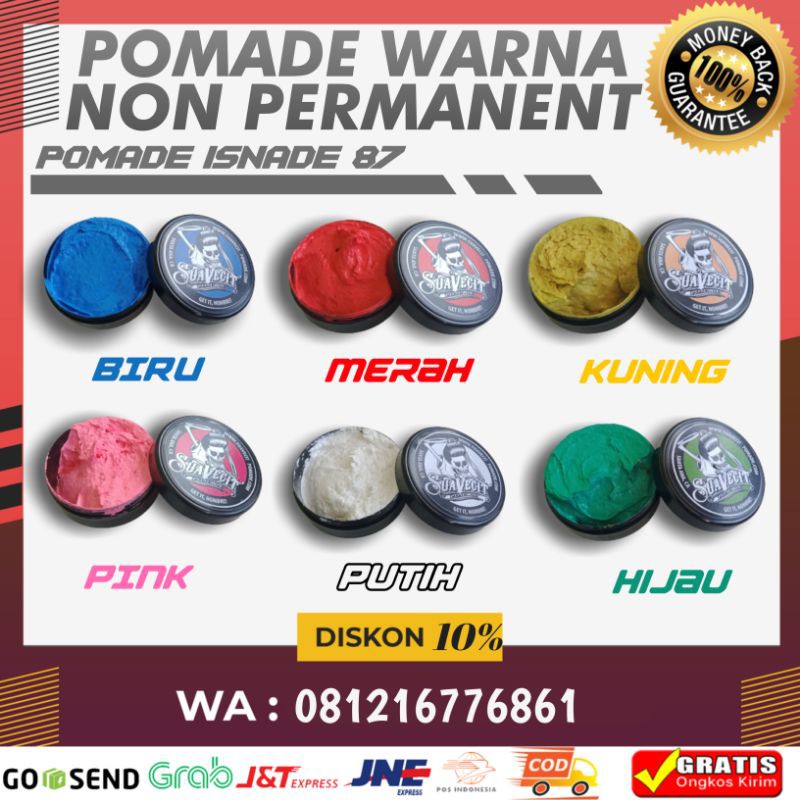 Pomade Warna / pewarna rambut temporary (NON PERMANENT)