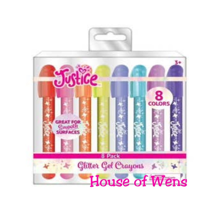 

Hemat Justice Glitter Gel Crayons Original - Crayon Justice Gilaa!!!