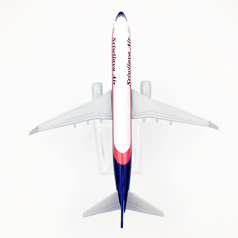 Srivijaya Air B737 Model Pesawat Indonesia Boeing737 Die Cast Metal Plane Model Pesawat Mainan 16CM