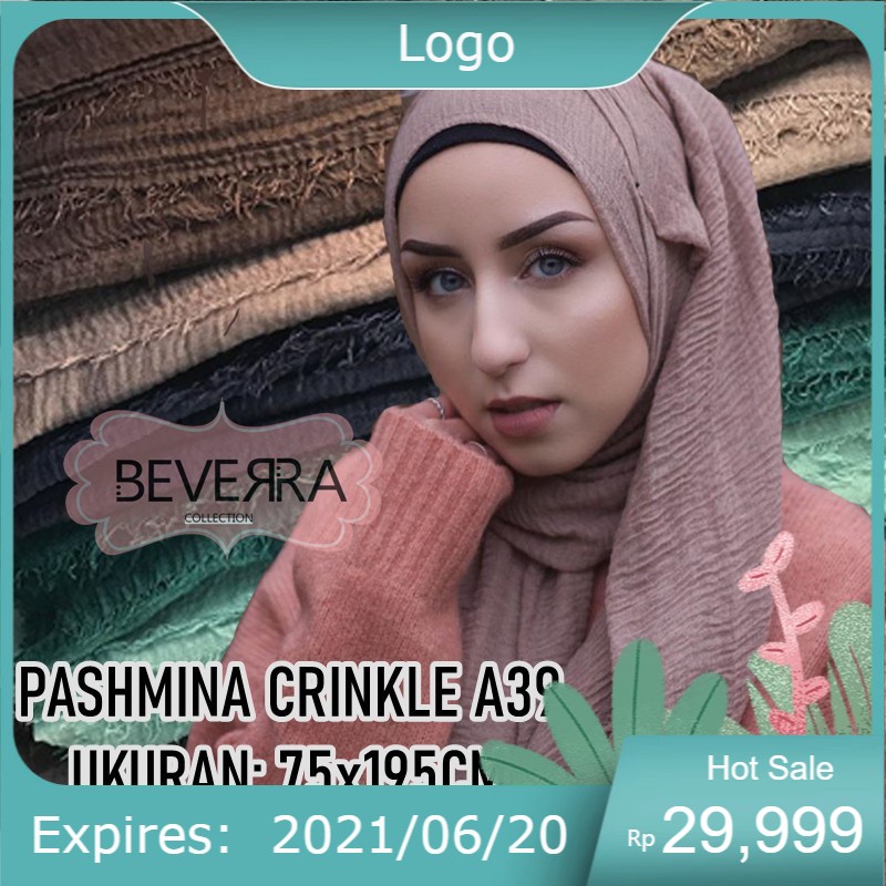 grosir murah meriah/oppung store/ PASHMINA CRINKLE SHAWL PREMIUM / JILBAB PASMINA CRINKLE / JILBAB C