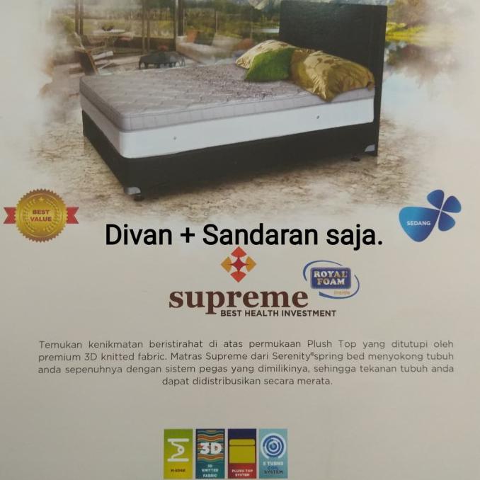 Favorit] Divan + Sandaran Ori Springbed Elite Serenity Type Supreme 160