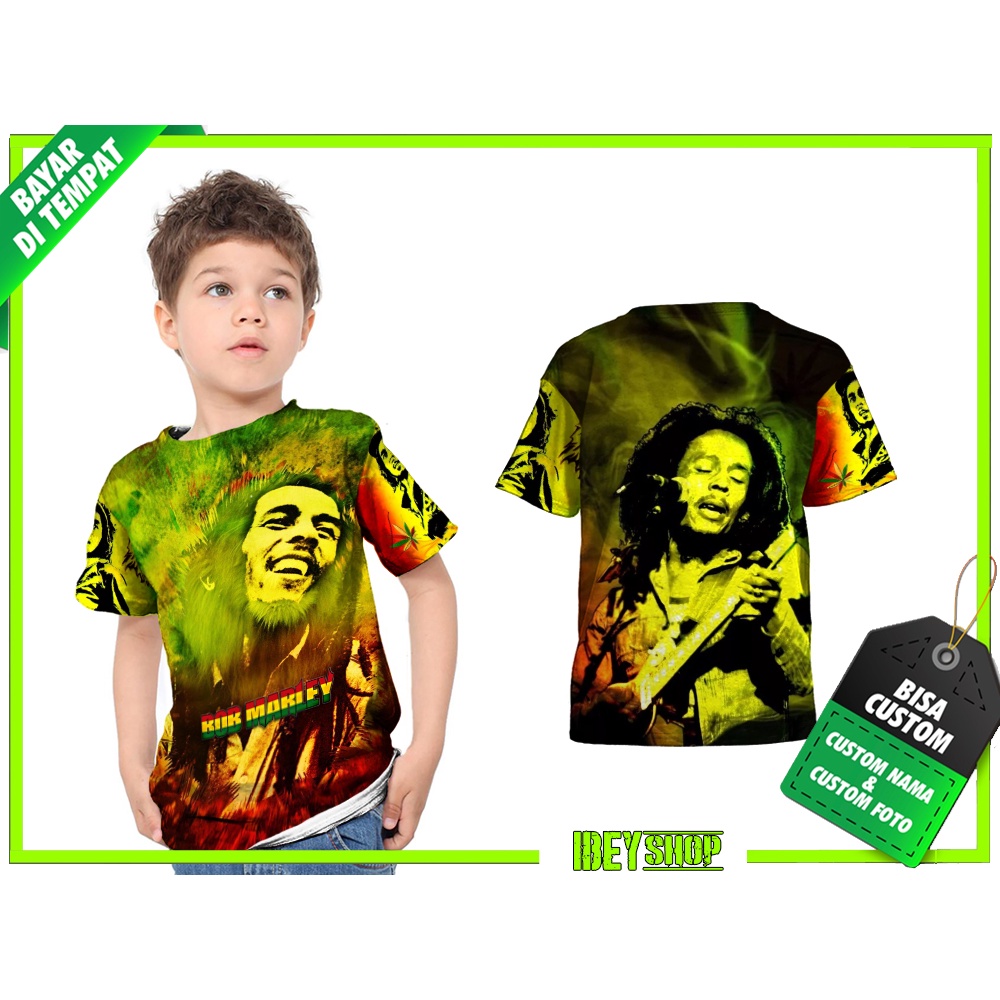 Kaos Anak Reggae Bob Marley 02 Custom Fullprint